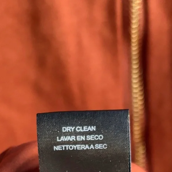 🆕✨ Tahari ASL Walnut Brown Faux Suede Sheath Dress Size 6 Gold Tie Career Midi - Picture 17 of 17